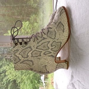 Miss L Fire Snakeskin Leather Boots